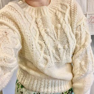 SOLD IN-STORE Handmade Chunky Knit Vintage Fisherman Sweater